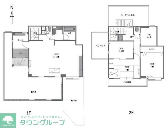 ホーリーランド貫南戸建の物件間取画像